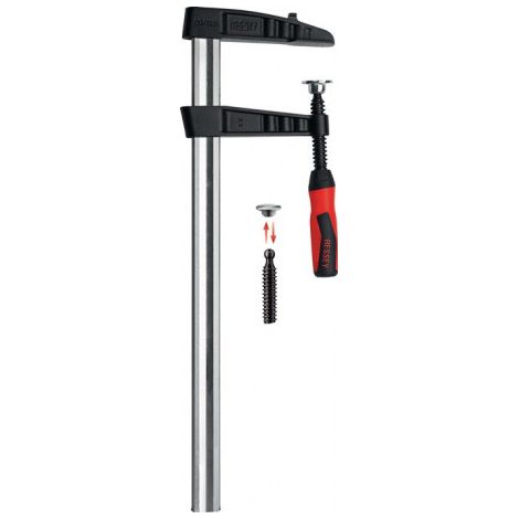 Pince à vis en fonte trempée TGK-2K, longueur de tension 2000 mm, largeur 120 mm, poignée 2K, 35x11 mm