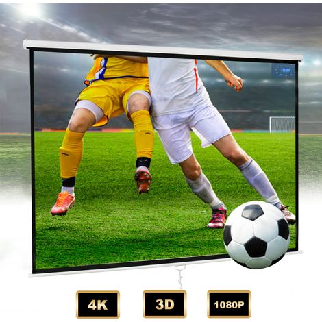 So-Tech – Écran de projection 200 x 200 cm – Tissu en nylon et acier – Compatible HD et 3D – Facile à plier et à nettoyer