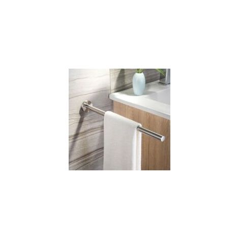 Toallero de acero inoxidable cepillado, soporte para toallas de baño, toallero de pared (40 cm) - RAPANDA - Crezuo (1/4)