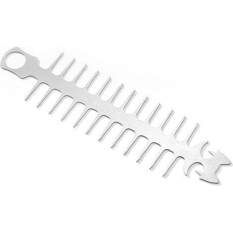 Fourchette À Barbecue - Acier Inoxydable 304 - Design En Arête De Poisson - Pour Barbecue Extérieur Et Camping - 26,5 X 7 Cm - 1 Pièce (1/5)