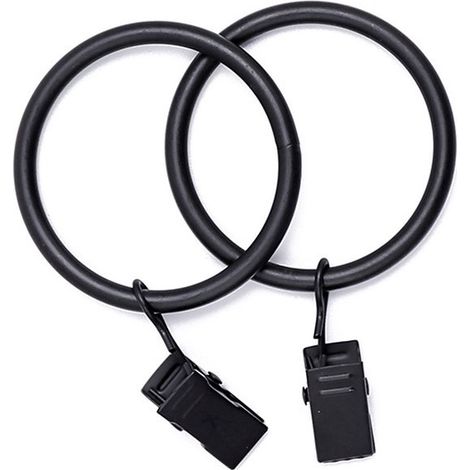14 pièces - Anneaux de rideau - 4,5 cm de diamètre (diamètre intérieur) - Métal - Bagues pour Rideaux de douche - Ring - Crochets de rideau - Crochet - Rideau - Acier inoxydable - Anneaux de rideau de (1/4)