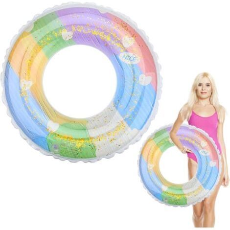 Glitter Inflatable Ring Rainbow Float for Kids (1/5)