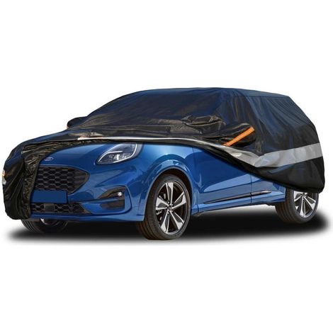 Autoabdeckung 10 Schichten Wasserdicht Atmungsaktiv für Ford Puma (2019-2023) Schwarz (1/5)