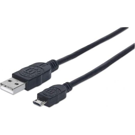 MANHATTAN Cavo USB 2.0 A Maschio/Micro B Maschio, 0,5 m, Nero (1/4)