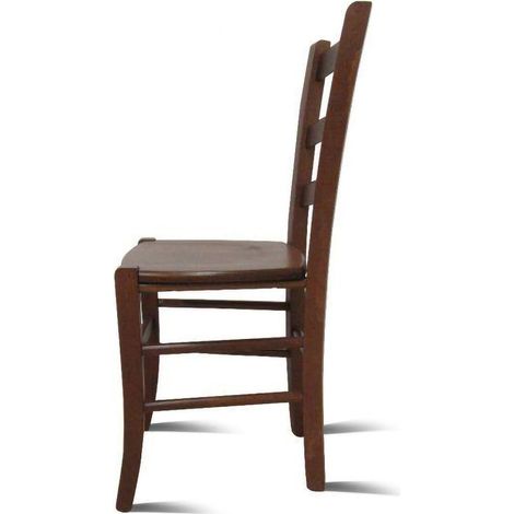 Dmora - Sedia 0, Set di 2 Sedie classiche in legno color Noce, Ideale per sala da pranzo, cucina o salotto, cm 44x45h87, con fondello in Legno