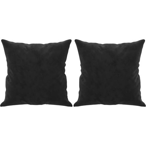 2 Coussins décoratifs Noir 40 x 40 cm En Velours. Idéal Salon, Sofa et Canapé (1/5)