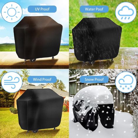 Housse Barbecue - Housse Barbecue Gaz Bache De Protection BBQ Couverture Anti-UV Imperméable Pour Weber - Jennair Etc - 145 X 61 (1/5)
