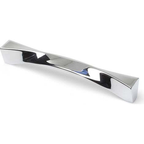REI – Poignée de meuble en zamak finition chrome brillant – Entraxe 160mm – Dimensions 168x20x25mm – Pour meubles contemporains (1/2)