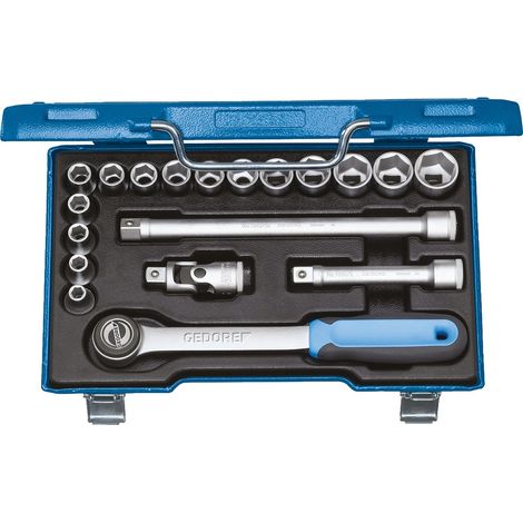 GEDORE Steckschlüssel-Set 1/2" 19-teilig 6-kant 8-24mm 19 JMU-3