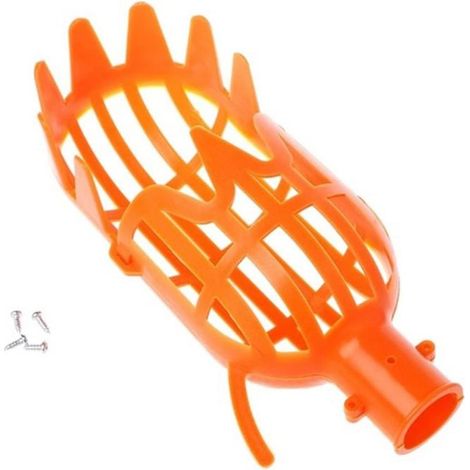 Obstpflücker – Obstpflücker aus Kunststoff für Garten und Gewächshaus – 20 x 10,5 cm – Orange – 1 Stück (1/5)