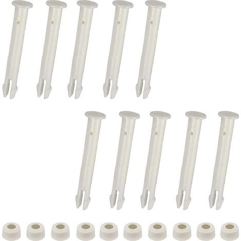 Lot de 10 goupilles de joint de piscine en plastique et joints en caoutchouc  Connecteur de rechange pour piscine Frame & Intex (7 cm)