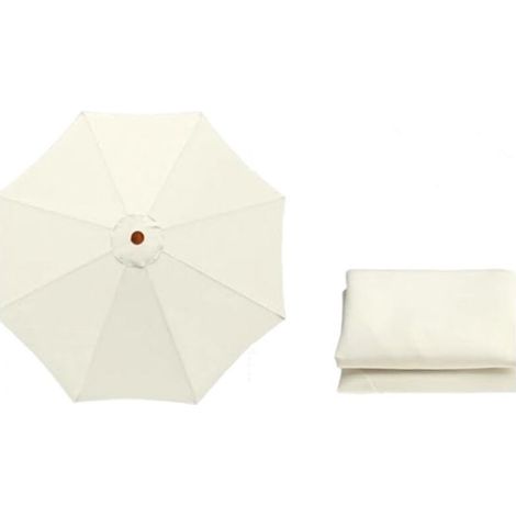 YMYNY Toile de rechange universelle pour parasol de jardin, terrasse, cour, plage, piscine, table de marché de 3 m (1/5)