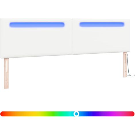 Maison Exclusive - Cabecero LED 200 cm Cuero sintético