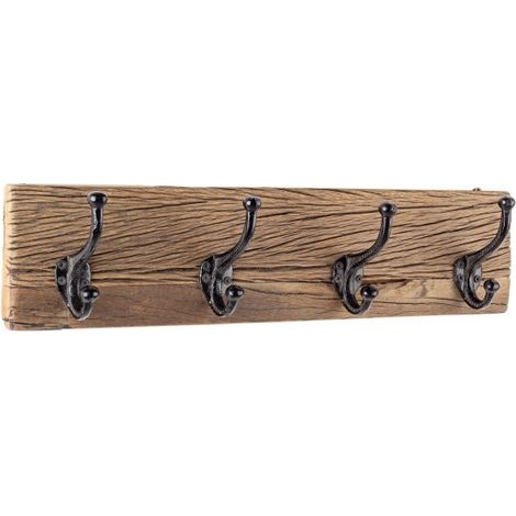Appendino Legno Marrone Rustico da Parete - ELLIOTT (1/2)
