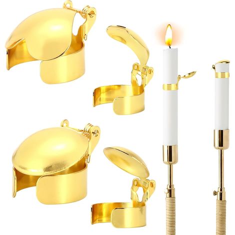 Lot de 4 éteincteurs de bougies automatiques pour toutes les bougies, éteigneur de flamme de mèche(Deux cœurs et deux cercles) (1/5)