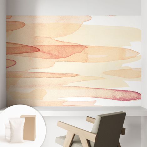Papier peint intissé mural pour salon chambre à coucher tendance et originale - Colle incluse gratuite Touches pastel 104x70 cm (1/5)
