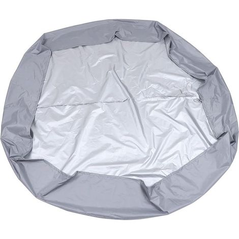 Baches et accessoires Couvercle du Spa Piscine Ronde Housse de Protection en Plein Air Spa Couvre Gonflable Piscine Couverture Protecteur (200×30cm,gris) (1/5)