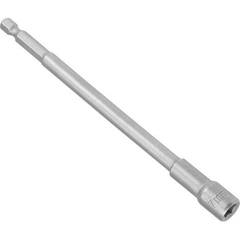 Embouts Magnétiques pour Écrous, Douille de 7 mm avec Tige Hexagonale de 1/4", Clé à Douille Longue en Acier CR-V - (Applications : Réparation de Pièces Automobiles) (1/5)