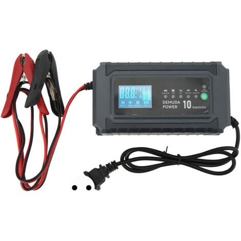 Chargeur de batterie intelligent, entièrement automatique, dispositif de maintenance de batterie intelligent compatible avec les prises UE 12 V / 24 V / 220 V