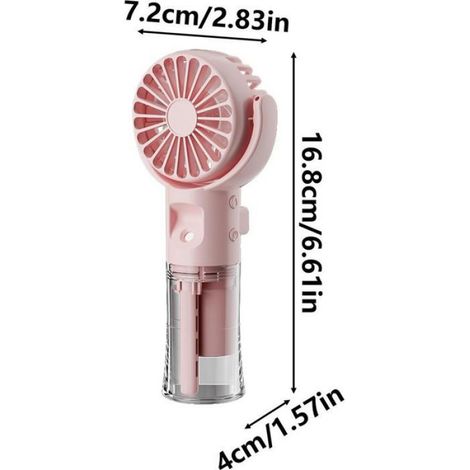 Ventilateur Brumisateur - 4 Vitesses - Batterie Rechargeable 7500 mAh - Pour Extérieur Randonnée Jardin - 1 Pièce (1/5)