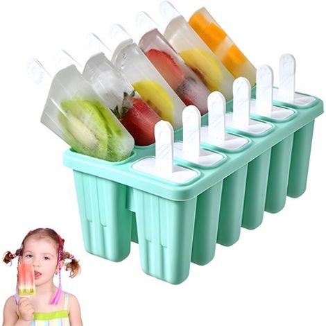 Moldes para paletas heladas, Sin BPA, Moldes de silicona para polos de hielo, Moldes de silicona para polos de hielo, Reutilizables, 40 a 240 °C (1/5)