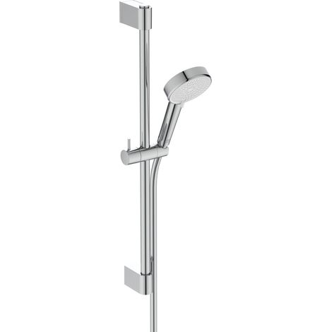 Ideal Standard ALERO combinazione doccia con asta doccia, risparmio idrico, soffione con due tipi di getto, flessibile doccia Idealflex 1750 mm – Cromo (103 x 640 mm) (1/4)