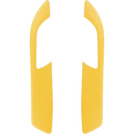 Lot de 2 panneaux de poignées de porte intérieures en daim, cadre de 2 mm d'épaisseur, compatibles avec Z4 E89 2009-2016, jaune (1/5)