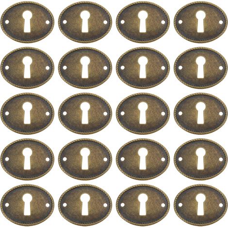 Healeved Lot de 20 plaques recouvrement ovales en fer pour (1/5)