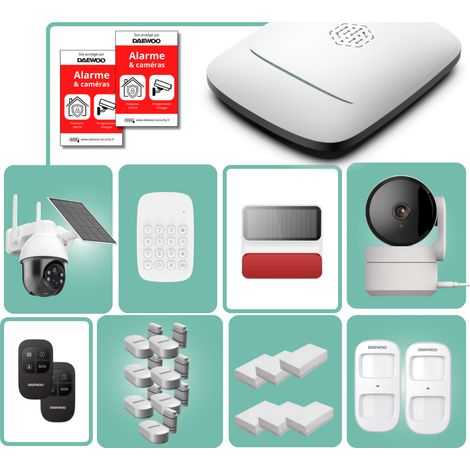 Daewoo Harmonie+ - Pack alarme connecté complet avec caméras de surveillance - application gratuite - WIF/GSM (1/5)