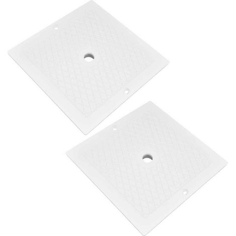 Deux couvercles d'écumoire de piscine, filtration fiable et efficace, faciles à installer, couvercles d'écumoire carrés adaptés aux sorties de vidange de piscine et de spa. (1/5)