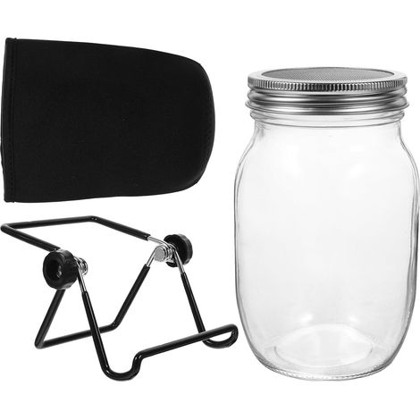 Keimglas mit Edelstahldeckel und Ständer für Öffnung Inkl