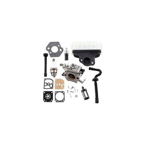 Kit de réparation carburateur pour tronçonneuse STIHL 021 023 025 – Remplace Walbro WT-215 et Zama C1Q-S11E – Inclus filtre à air et joint (1/5)