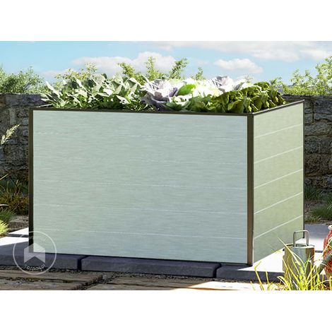 GFP Huerto urbano Jardinera Aluminio Christina - 119 x 99 x 77 cm Estructura estable y resistente a la intemperie con perfiles de cámara hueca de aluminio - antracita - Hecho en Austria (1/4)