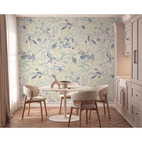 Papier peint intissé Scandinave Bleu - 10,05 x 0,53 m (1/3)