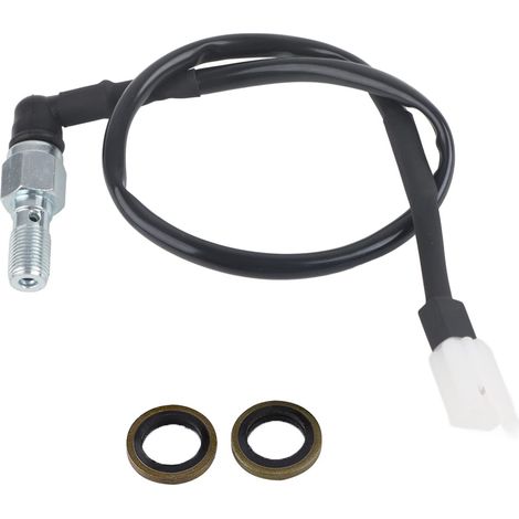 Ej.Life Universal Motorrad Hydraulischer Bremslichtschalter, Hinten Hydraulische Bremsdruck Rücklichtschalter 1,25mm 1mm für Motorrad Roller Moped Dirt Pit Bike ATV(M10 (10mm) x 1mm) (1/5)