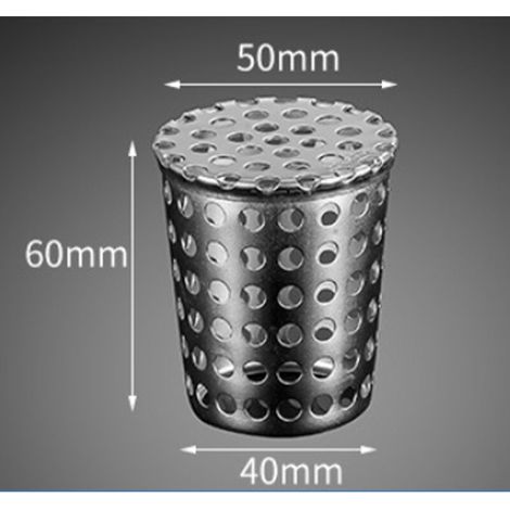 Filtre de descente de gouttière, protège-gouttière en acier inoxydable de 5 × 6 cm, couvercle de gouttière conique ajouré, empêche le blocage (1/4)
