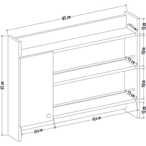 Estantería, librería, estante de pared Shelf Roble (1/5)