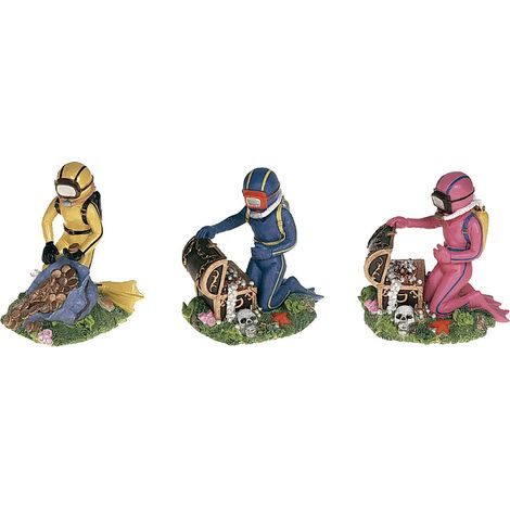 Aquariendekoration flamingo diver Polystone wasserdicht 10.5x9x12 cm