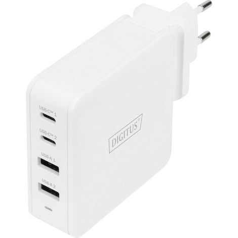 Digitus DA-10197 Adaptateur de charge pour prise murale Nbr. de sorties: 4 x USB 2.0 type A femelle, USB-C® femelle USB (1/4)