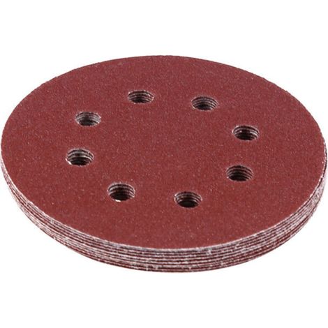 Disco abrasivo rosso per platorello di lucidatura da 125 mm, carta abrasiva a 8 fori (100) - Crezuo (1/3)