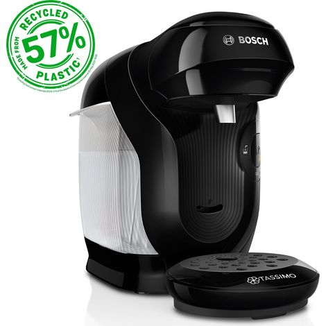 Bosch – Machine à café à capsule 1400W – Réservoir 0,7L – Programme de nettoyage automatique – Fabriquée à partir de plastique recyclé