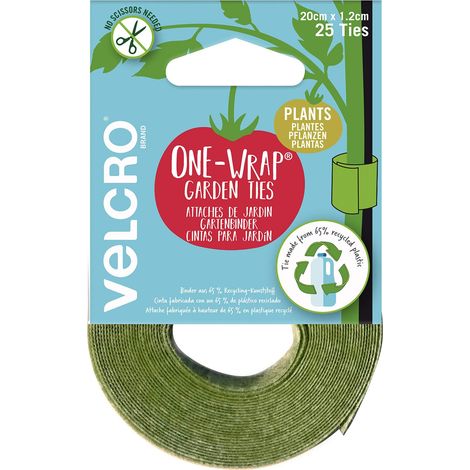 VELCRO Brand VEL-30664-WEU Cravatta per Piante, Verde, 20cm x 1.2cm (1/5)