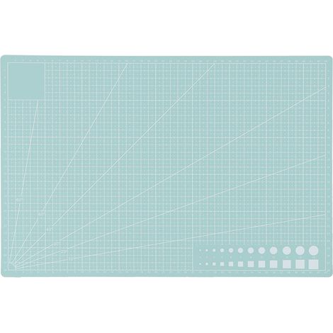 Tapis de coupe PVC double face A3, vert clair, lignes de grille auto-cicatrisantes, outil de bricolage pour bureau et artisanat (1/5)