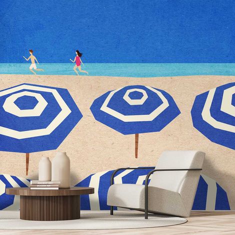 Papier peint un été à la plage papier peint (1/5)