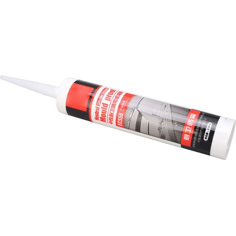 Mastic silicone neutre transparent, étanche, colle pour verre, cuisine et salle de bain – 270 ml (1/5)