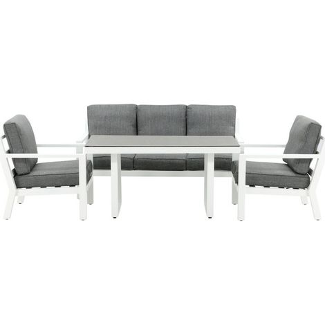 Salon de Jardin "Barcelona" 171cm Blanc (1/5)