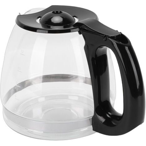 Cafetière en verre facile à nettoyer, résistante à la chaleur et au froid, avec carafe de rechange et poignée pour cafetière BD 12 tasses 1,8 L (1/5)
