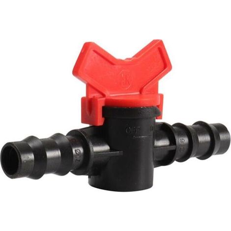 Tuyau de valve d'irrigation en cinq pièces, raccords de valve à bille, tuyau de valve d'interrupteur d'arrosage, tuyau de valve PE 16 mm pour l'irrigation goutte à goutte de l'agriculture de jardin (1/3)