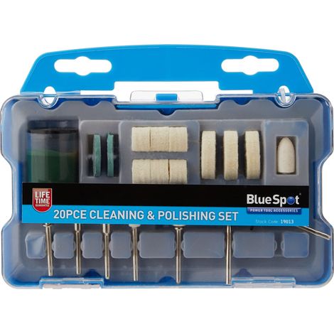 Blue Spot 10013 - Kit di pulizia e lucidatura, 20 pezzi (1/2)