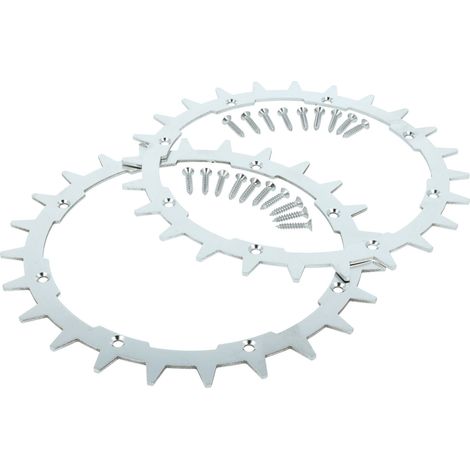 vhbw 2x Crampon compatible avec Husqvarna 105 (2011 - 2015 Modell) robot tondeuse - acier inox, 24 dents (1/4)